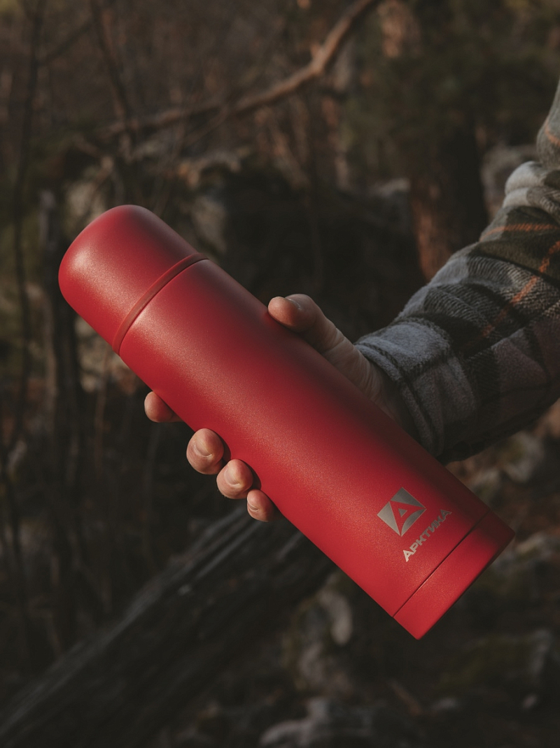 Термос серии 101 на 1л текстурный с узким горлом - 2