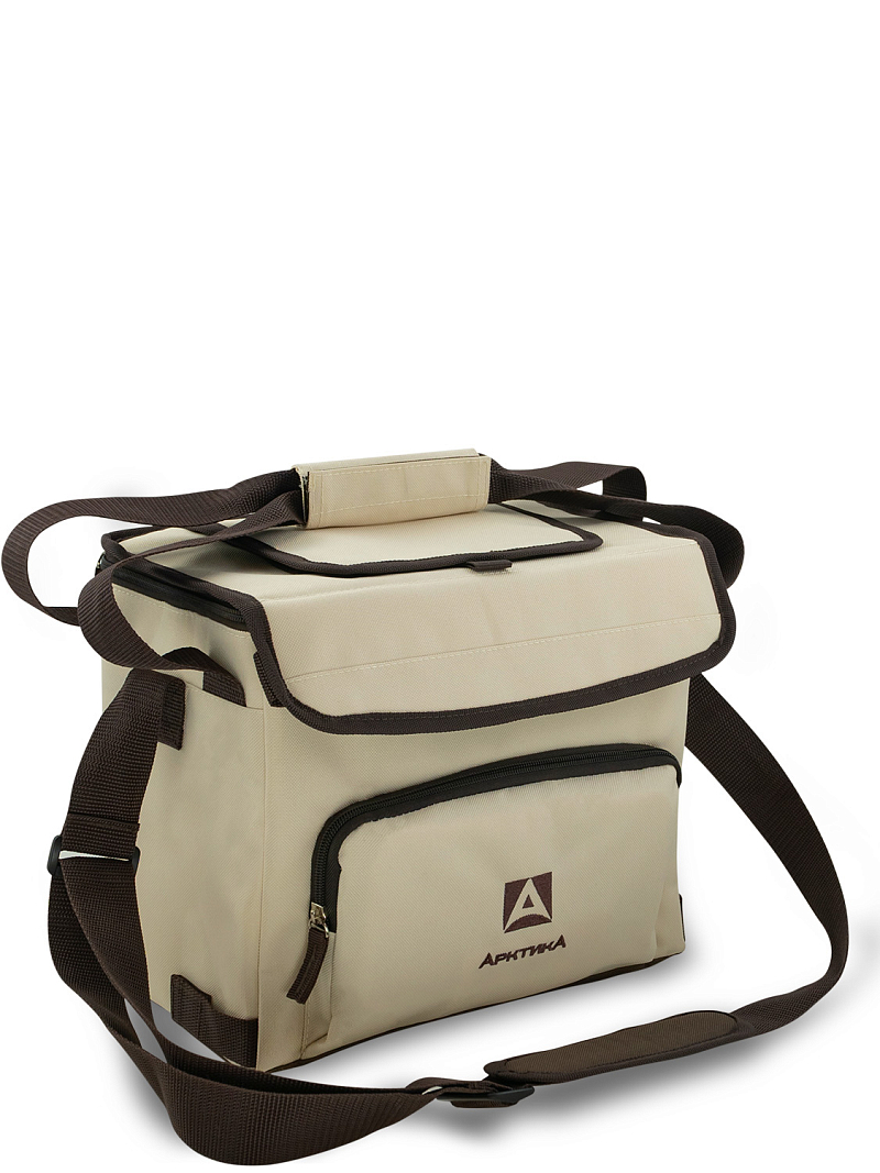 Бежевая сумка-холодильник 3000 классическая с люком на 10л - 1