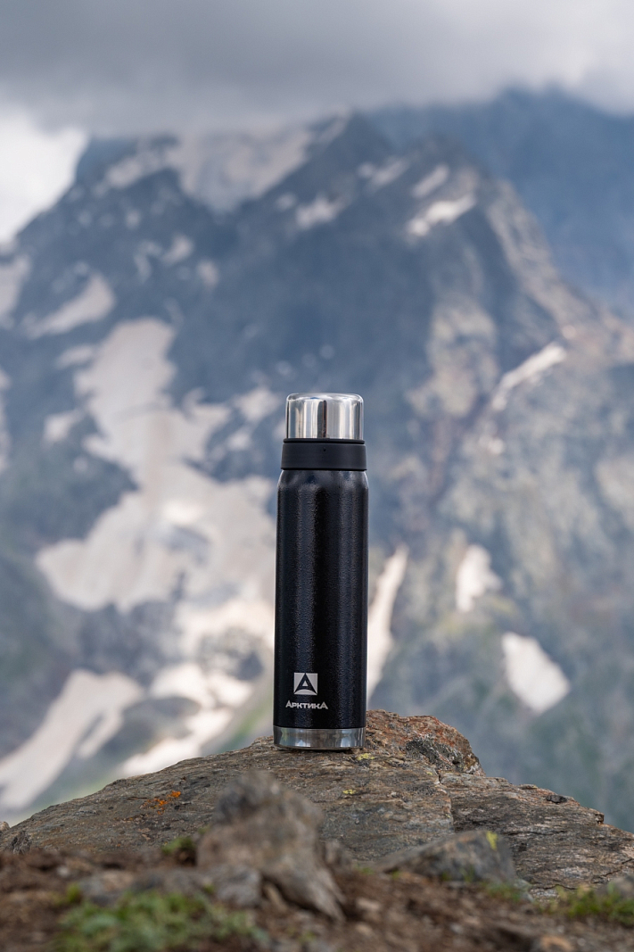 Черный термос 106 с узким горлом на 0.9л - 4