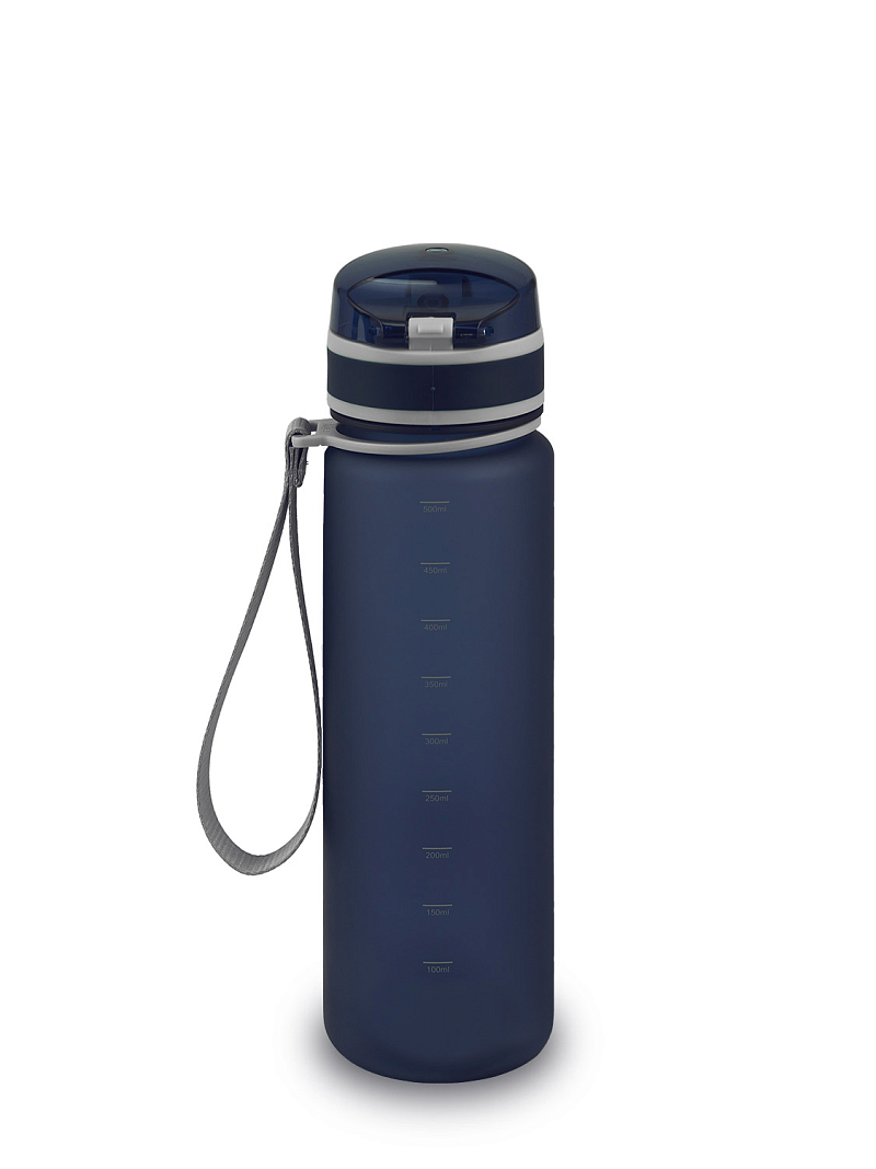 Питьевая бутылка 720 из тритана 0.5л, синяя матовая, с ситечком - 11