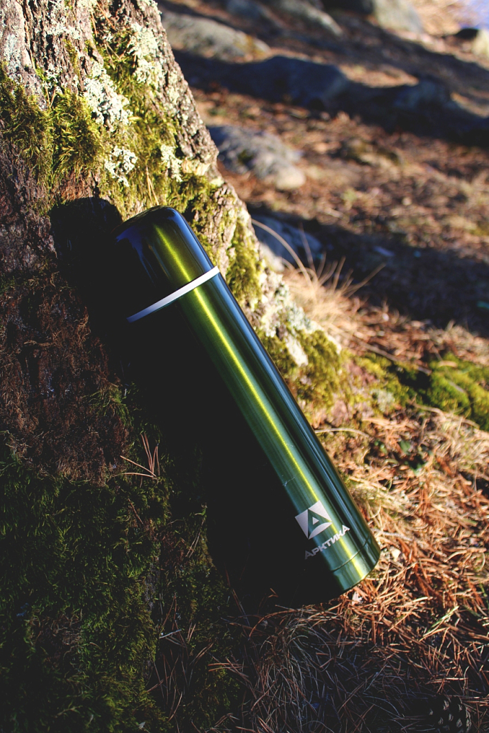 Зеленый классический термос 102 с узким горлом на 1л - 2 Зеленый классический термос 102 с узким горлом на 1л - 2