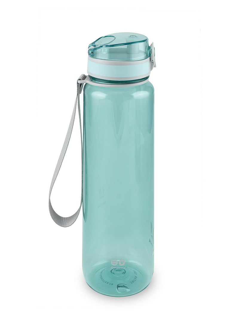 Питьевая бутылка 720 из тритана 1л, голубая глянцевая, с ситечком - 9