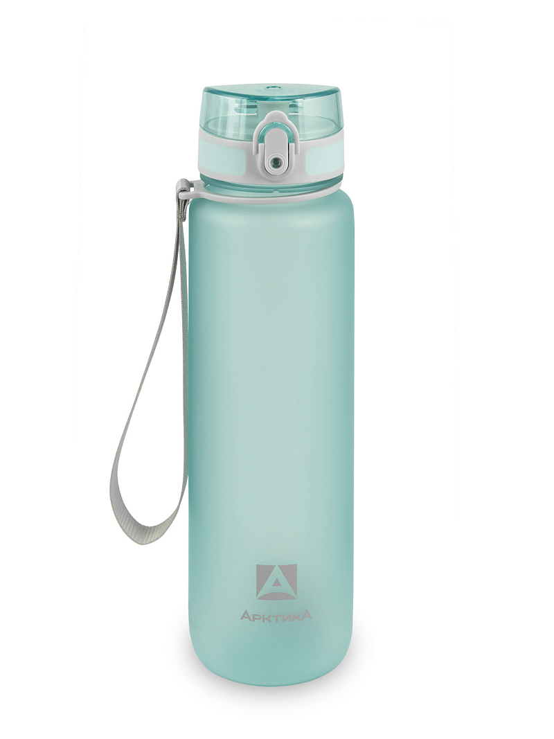 Питьевая бутылка 720 из тритана 1л, голубая матовая, с ситечком - 1