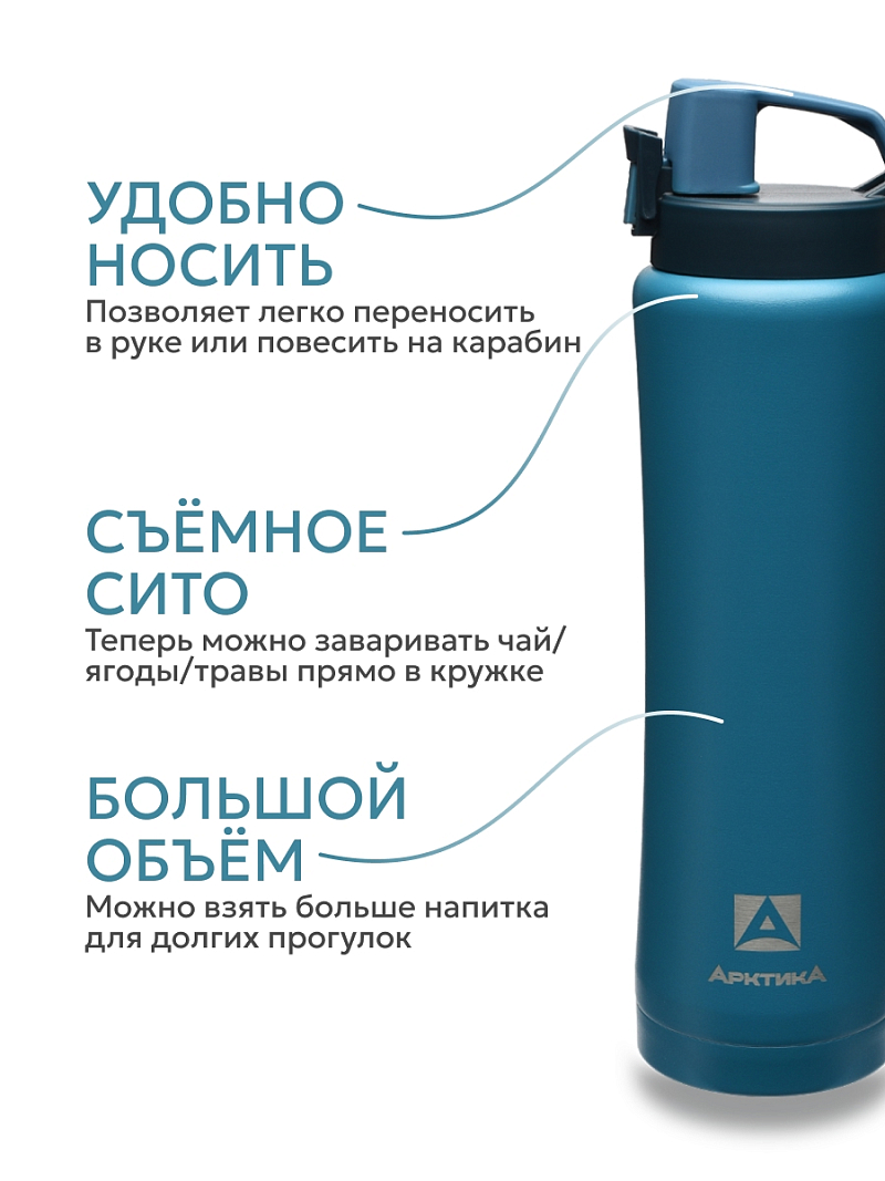 Термокружка 0.75л серии 702 «Сититерм» «Нордик» с ситечком (уценка) - 4