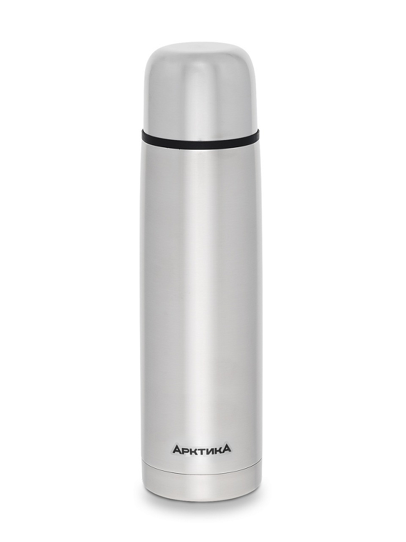 Термос серии 101 на 1л стальной с узким горлом и съемным логотипом - 1