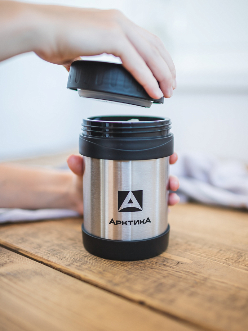 Термос-кружка серии 402 на 0.35л стальная для еды и напитков - 2