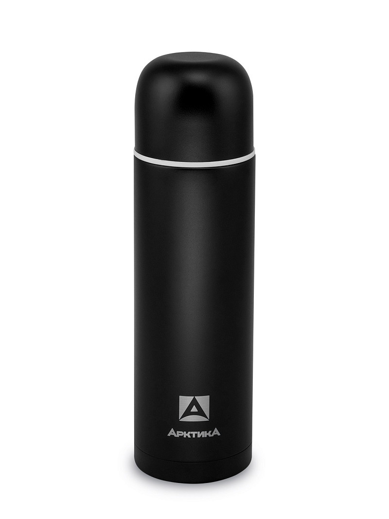 Черный термос 105 с узким горлом на 1л - 1
