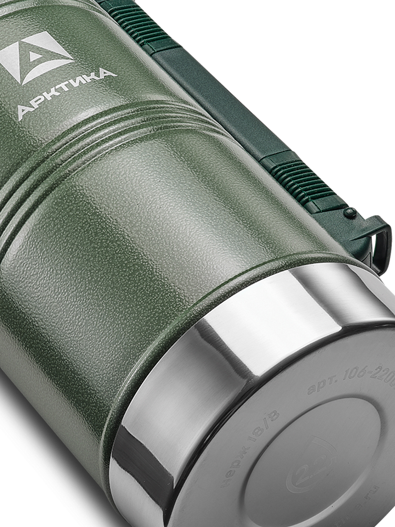 Зеленый термос 106 «УАЗИК» на 2.2л с ручкой - 7 Зеленый термос 106 «УАЗИК» на 2.2л с ручкой - 7