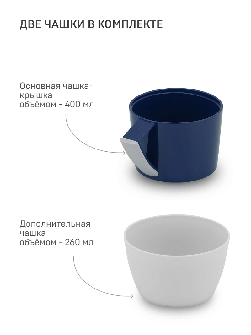 Стеклянный термос серии 1010 на 1л синий - 6