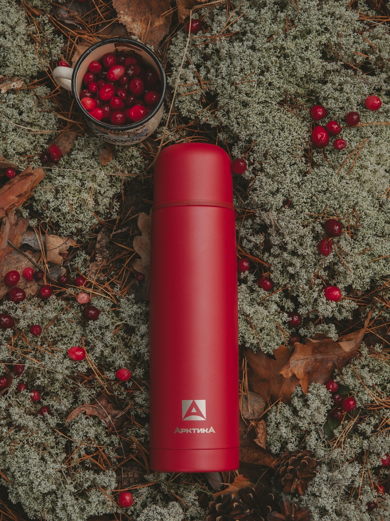 Термос серии 101 на 1л текстурный с узким горлом - 4