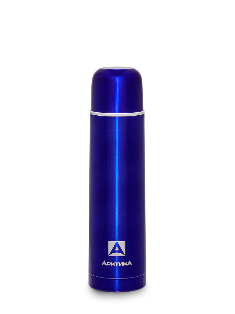  Термос серии 102 на 0.75л синий с узким горлом - 1