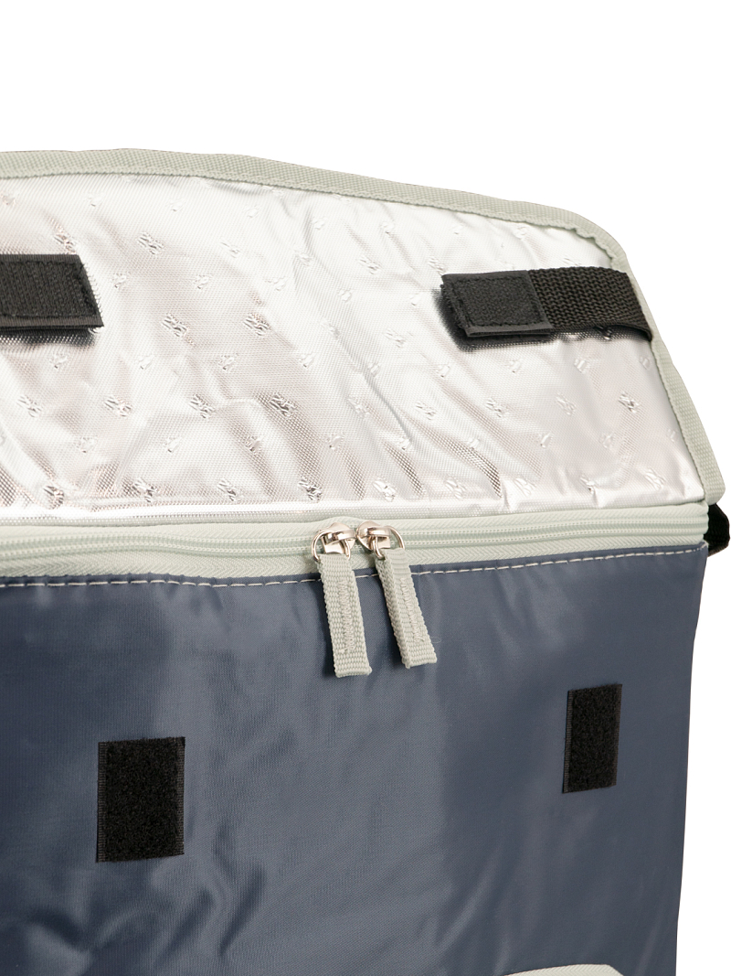 Синяя сумка-холодильник 3001 классическая с люком на 10л - 6