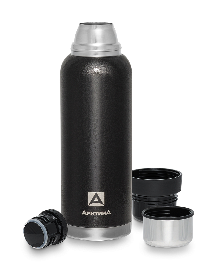 Черный термос 106 с узким горлом на 1.2л - 3