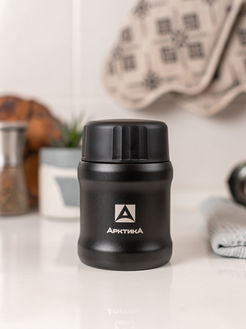 Черный термос 311 для еды на 0.5л - 2