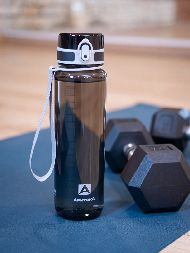 Питьевая бутылка 720 из тритана 0.5л, черная глянцевая, с ситечком - 2 Питьевая бутылка 720 из тритана 0.5л, черная глянцевая, с ситечком - 2