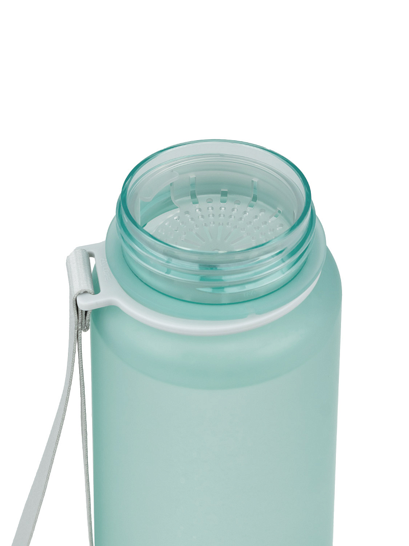 Питьевая бутылка 720 из тритана 1л, голубая матовая, с ситечком - 12
