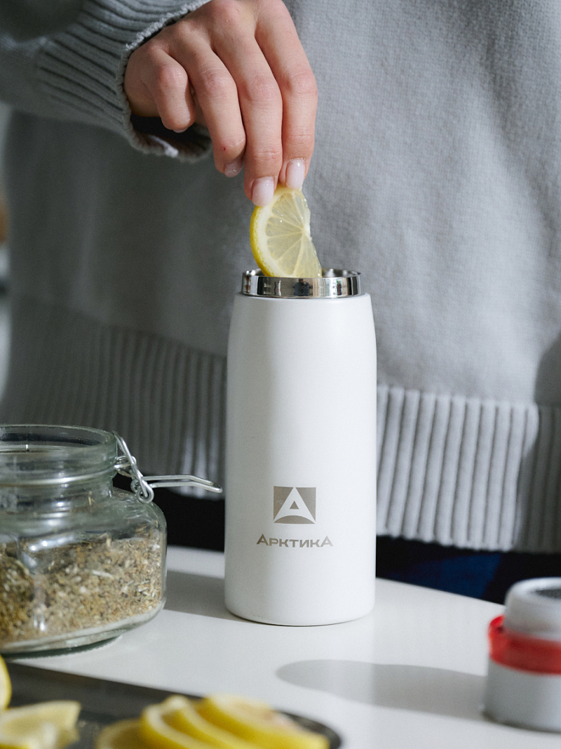 Термокружка 0.32л серии 715 «Арктика» с ситечком (уценка) - 7