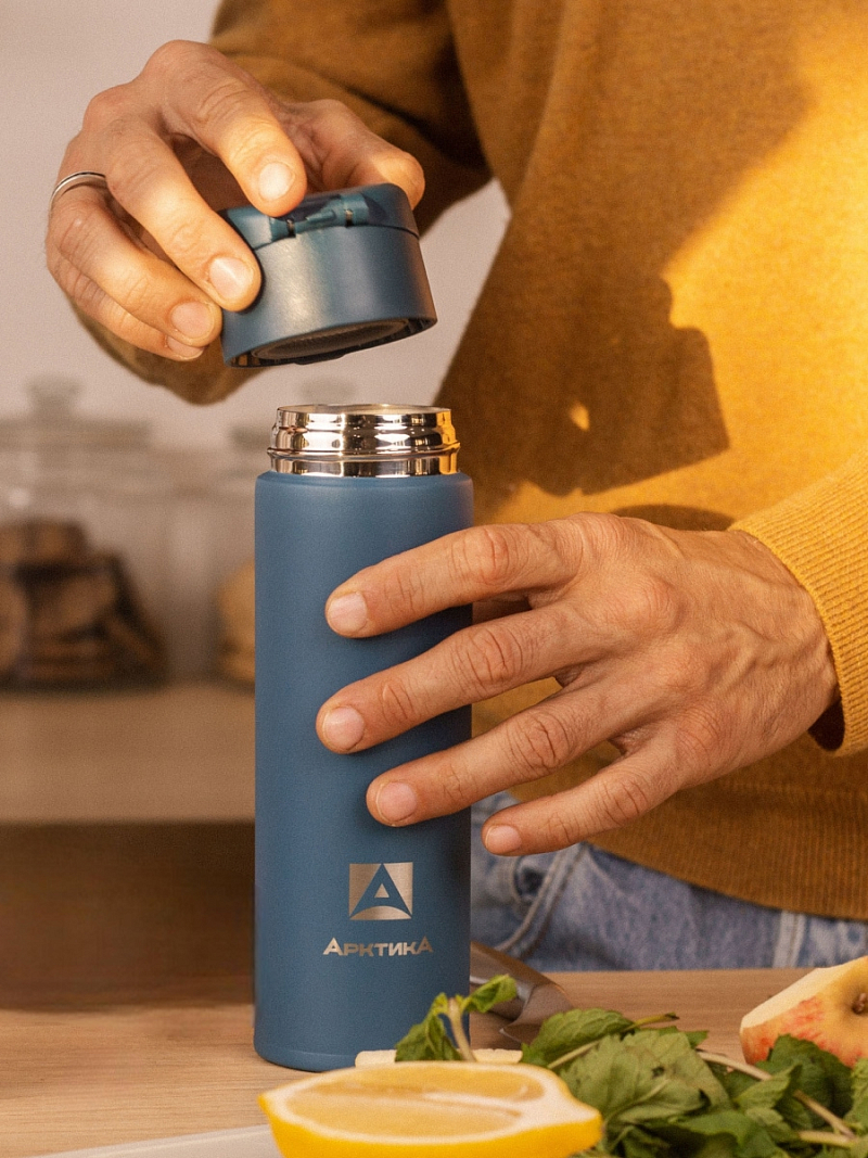 Термокружка 0.47л серии 703 «Нордик» с ситечком (уценка) - 7