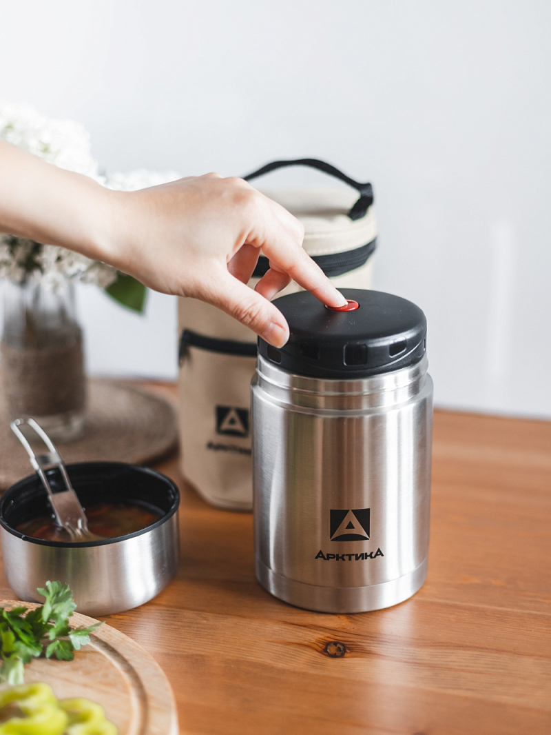 Термос 301 c широким горлом и чехлом на 0.75л - 6 Термос 301 c широким горлом и чехлом на 0.75л - 6