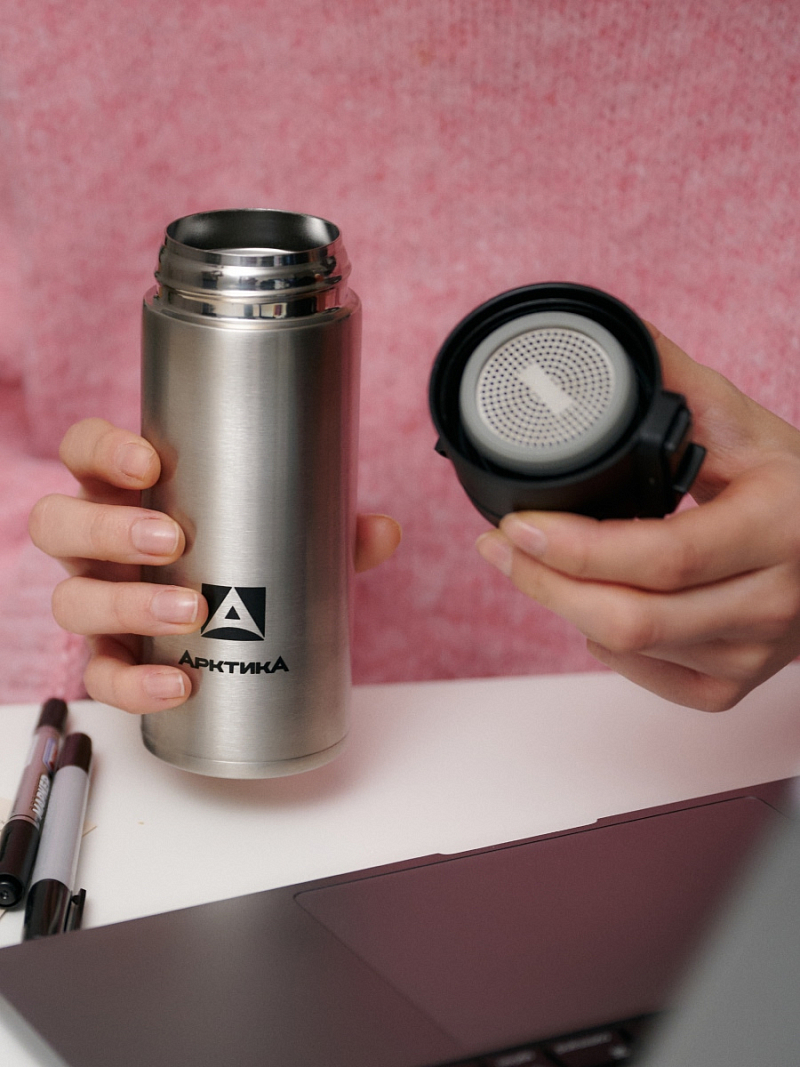 Термокружка 0.35л серии 703 стальная с ситечком - 7