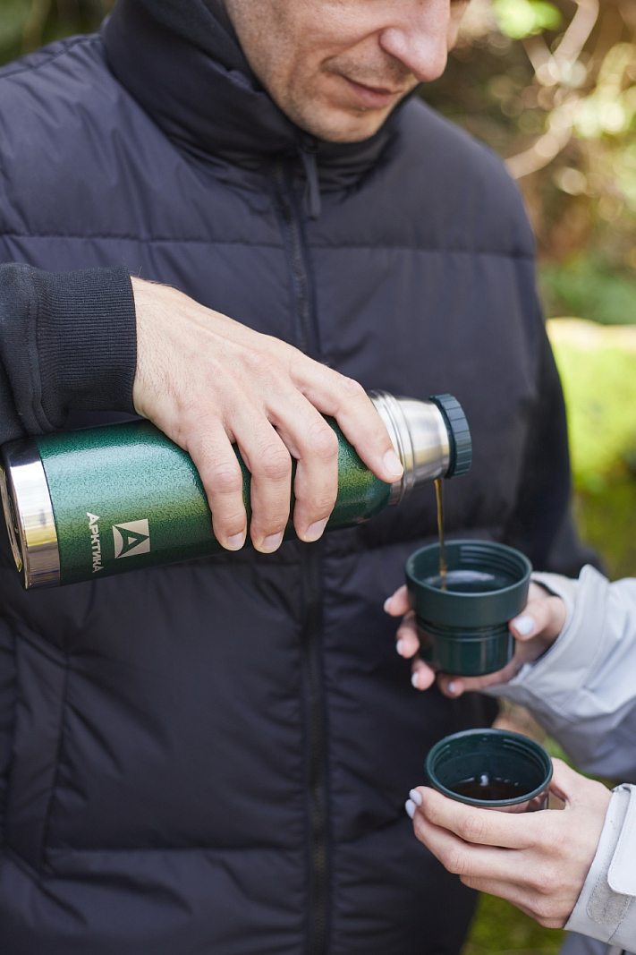 Зеленый термос 106 с узким горлом на 0.75л - 4