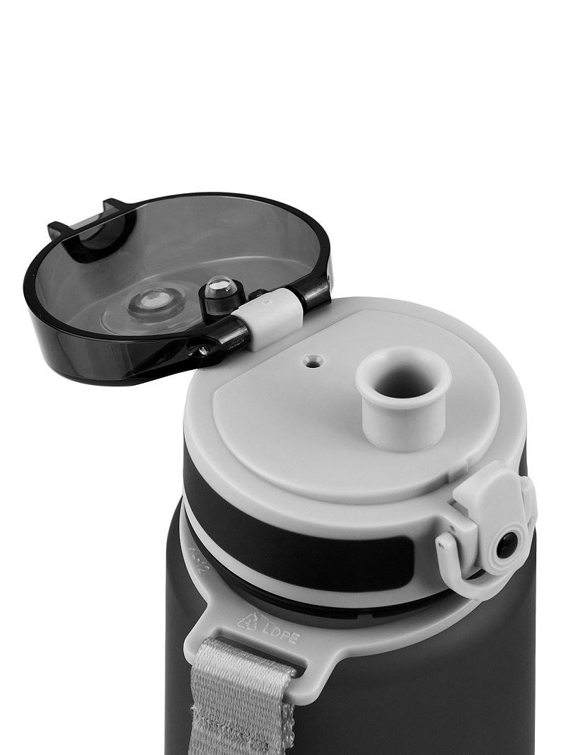 Питьевая бутылка 720 из тритана 0.5л, черная матовая, с ситечком - 9