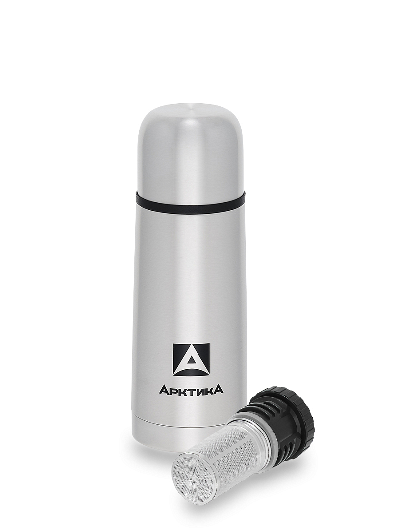 Стальной термос 101 с узким горлом и ситечком на 0.35л - 1