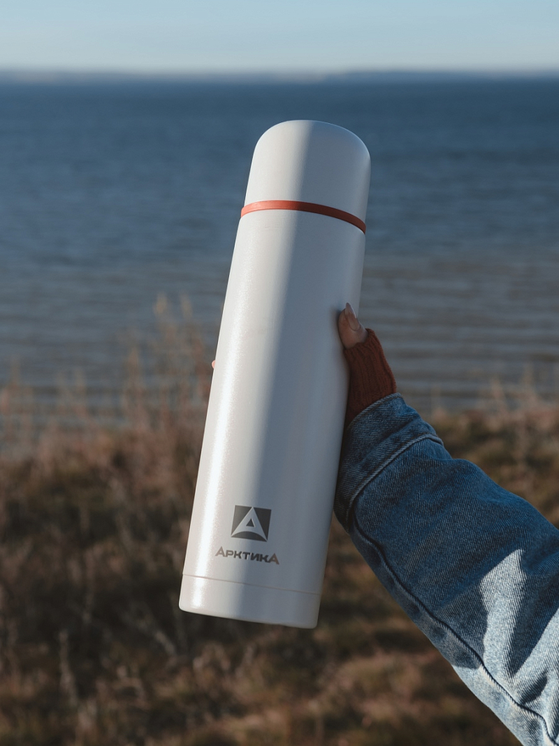 Термос серии 101 на 1л текстурный с узким горлом - 4