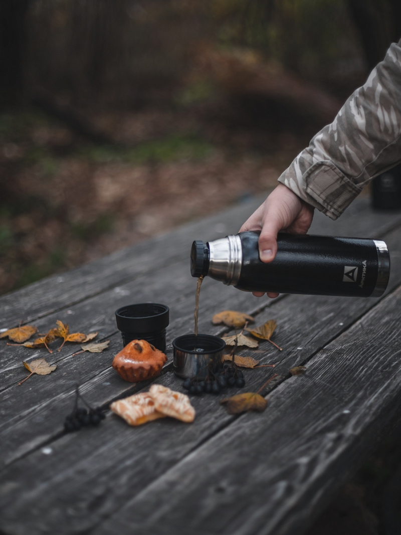 Черный термос 106 с узким горлом на 0.75л - 4