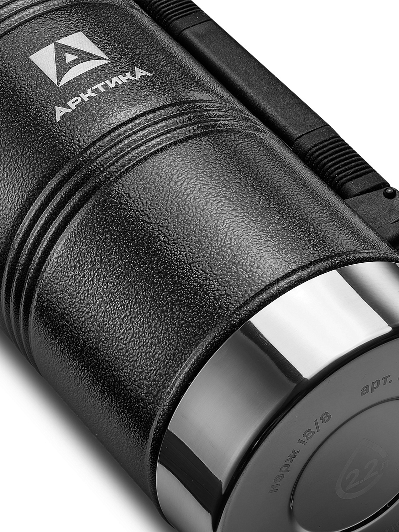 Черный термос 106 «УАЗИК» на 2.2л с ручкой - 7