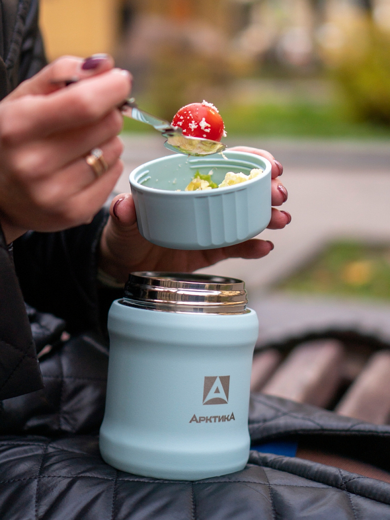 Голубой термос 311 для еды на 0.5л - 8