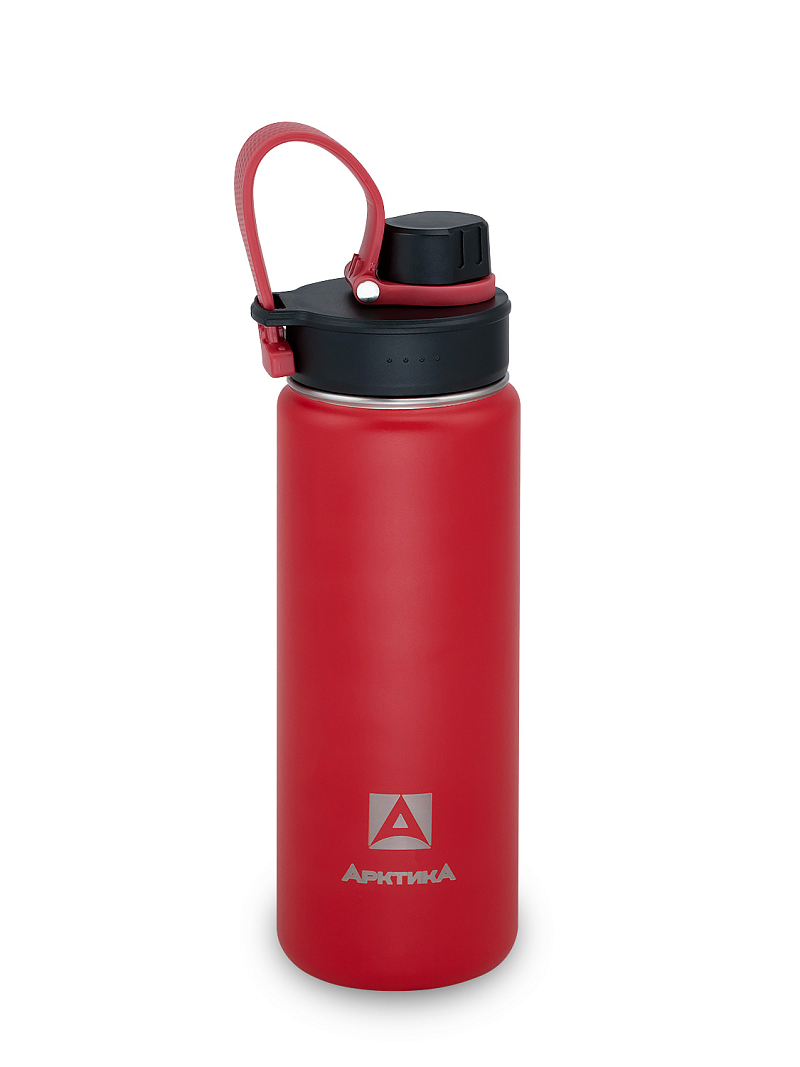 Термокружка серии 708 на 0.53л красная со спортивной крышкой - 1