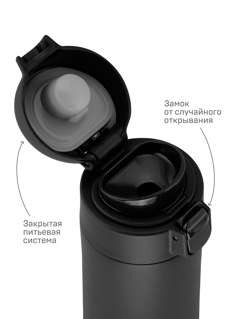 Черная термокружка 701 на 0.52л - 8