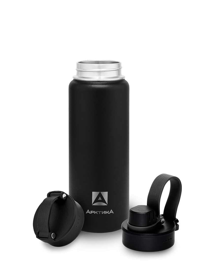 Термокружка серии 708 на 0.53л чёрная со спортивной крышкой - 3