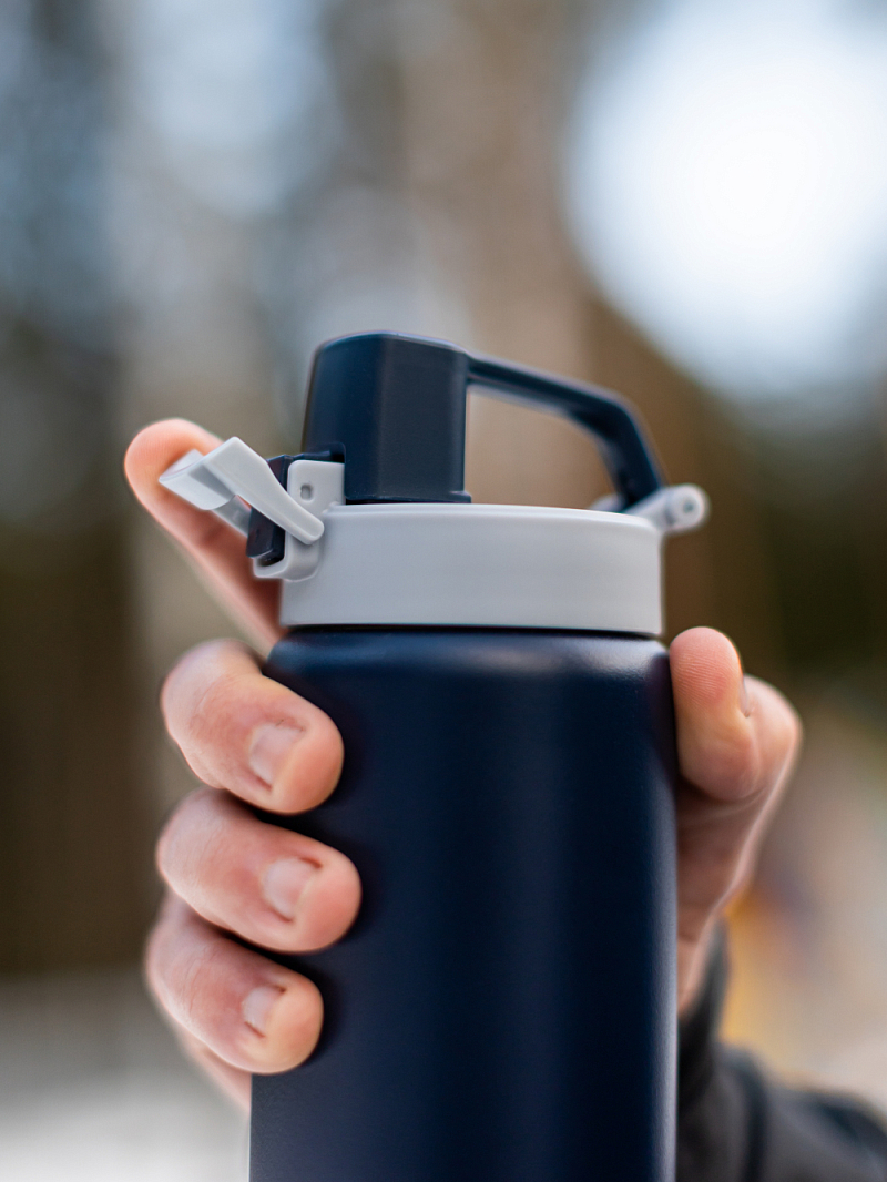 Термокружка 0.5л серии 702 «Сититерм» синяя (уценка) - 5