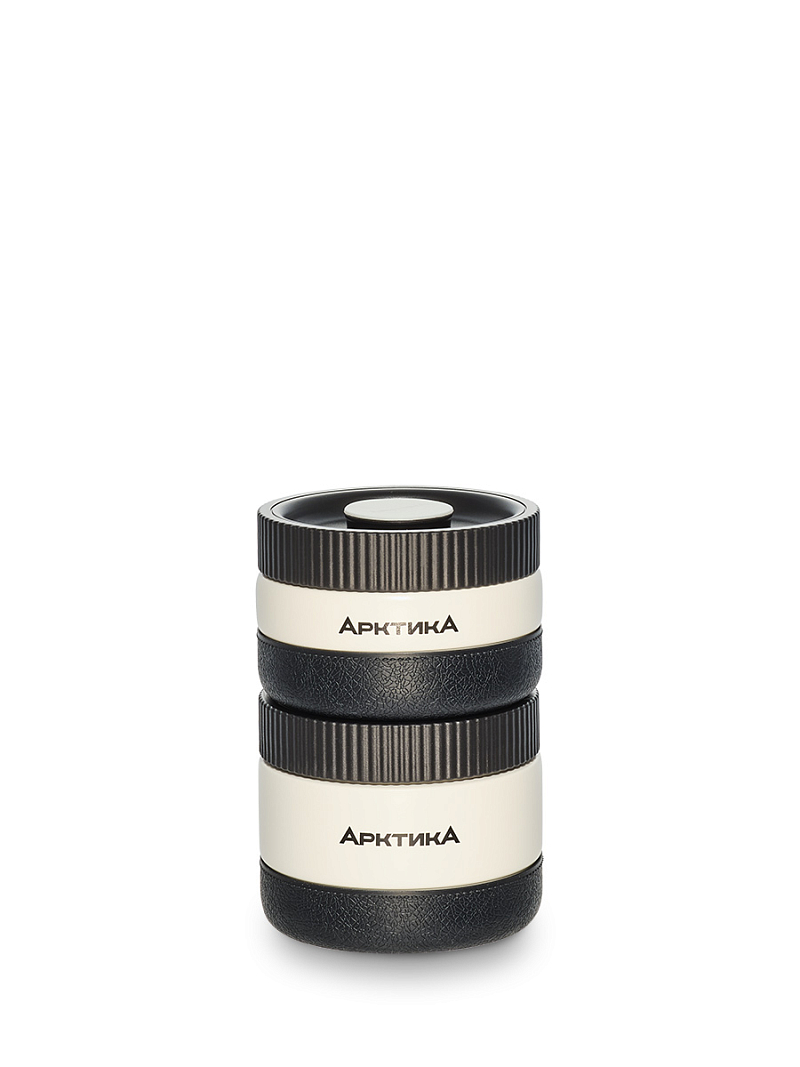 бежевый термос 308 для еды с контейнерами на 1.3л - 5