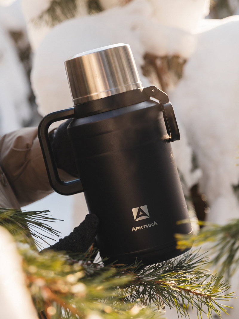 Термос 3.5л серии 206 чёрный с ситечком (уценка) - 9