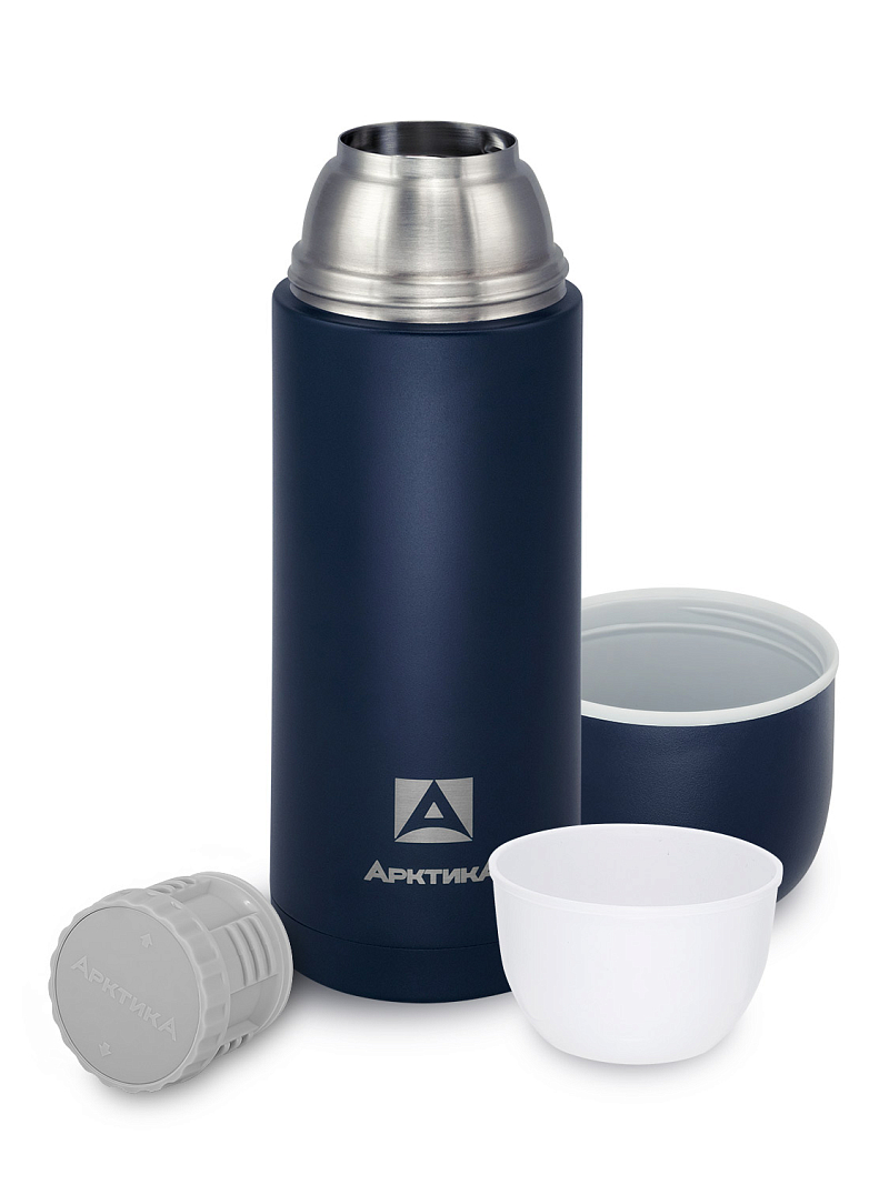Термос серии 105 на 1л синий с узким горлом - 3