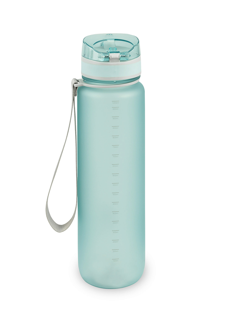 Питьевая бутылка 720 из тритана 1л, голубая матовая, с ситечком - 10