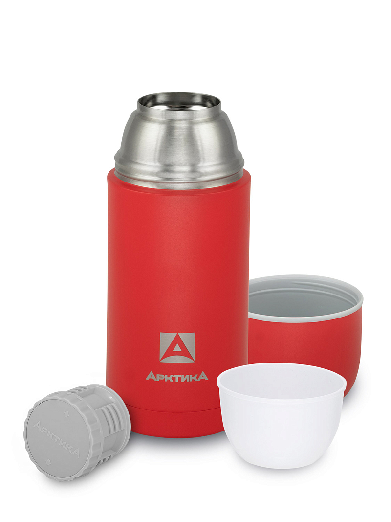  Термос серии 105 на 0.75л красный с узким горлом - 3
