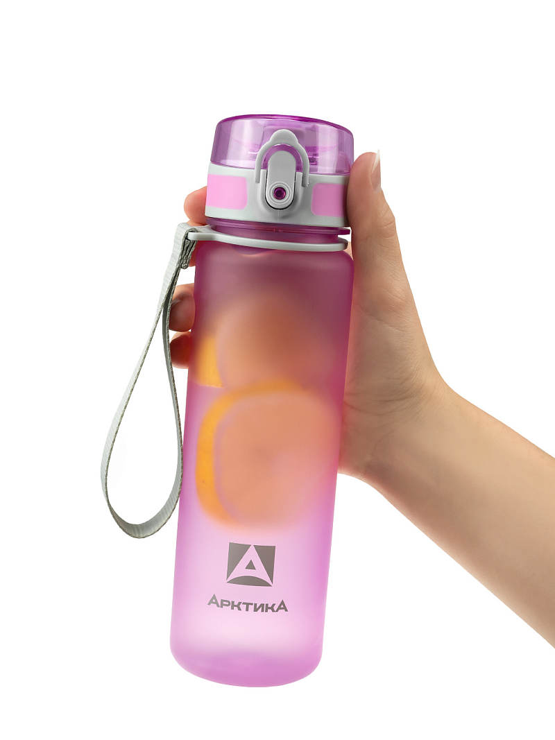 Питьевая бутылка 720 из тритана 0.5л, лавандовая матовая, с ситечком - 3