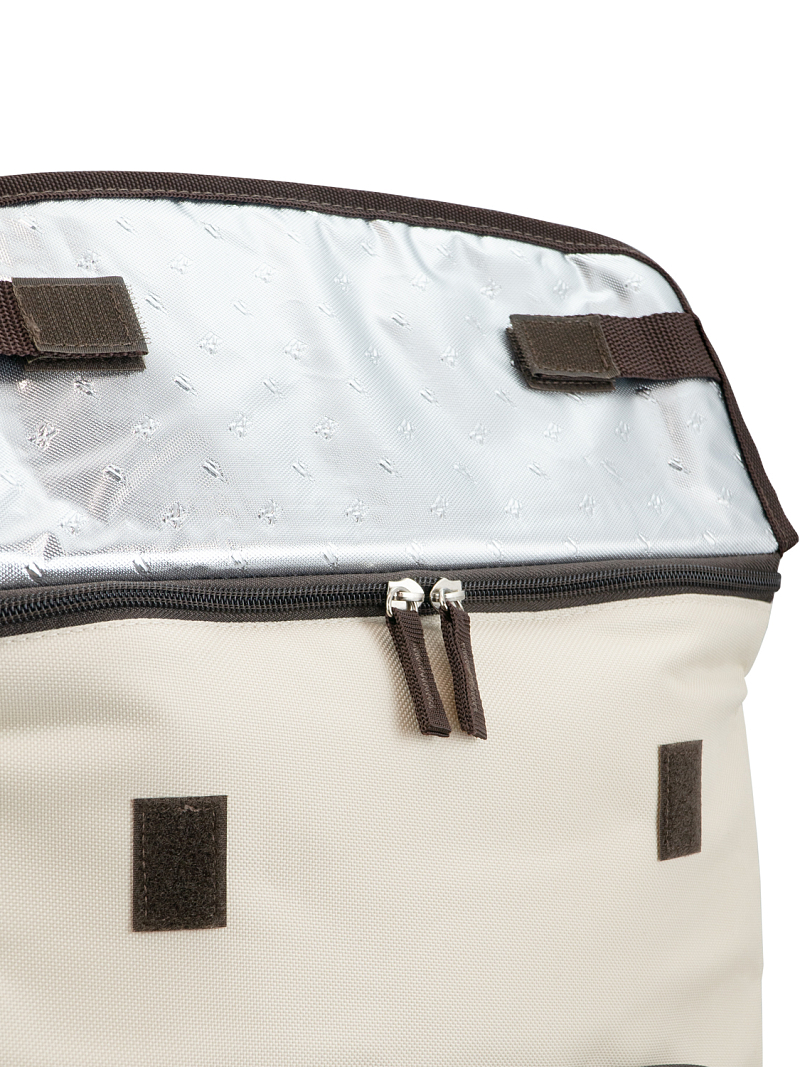 Бежевая сумка-холодильник 3001 классическая с люком на 20л - 6