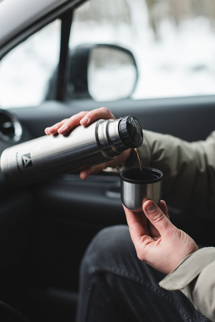 Термос серии 101 на 0.5л стальной с узким горлом - 4