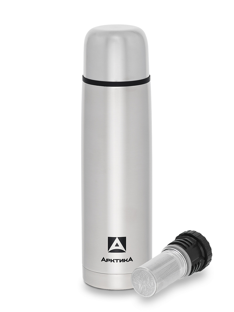 Стальной термос 101 с узким горлом и ситечком на 1л - 1