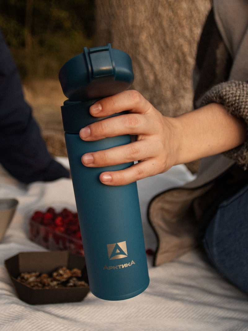 Термокружка 0.47л серии 703 «Нордик» с ситечком (уценка) - 3