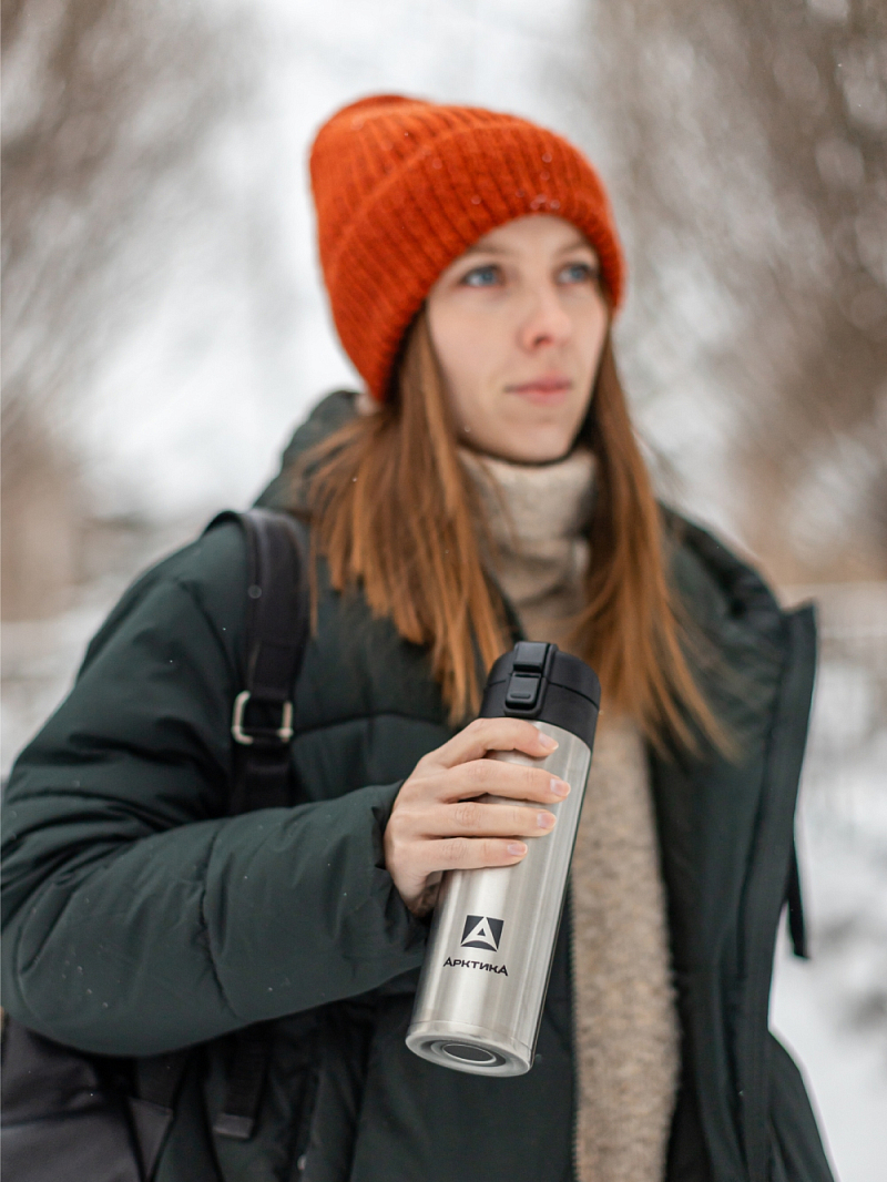 Термокружка 0.47л серии 703 стальная с классическая (уценка) - 3