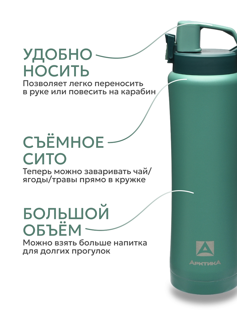 Термокружка 0.75л серии 702 «Хвоя» с ситечком - 3