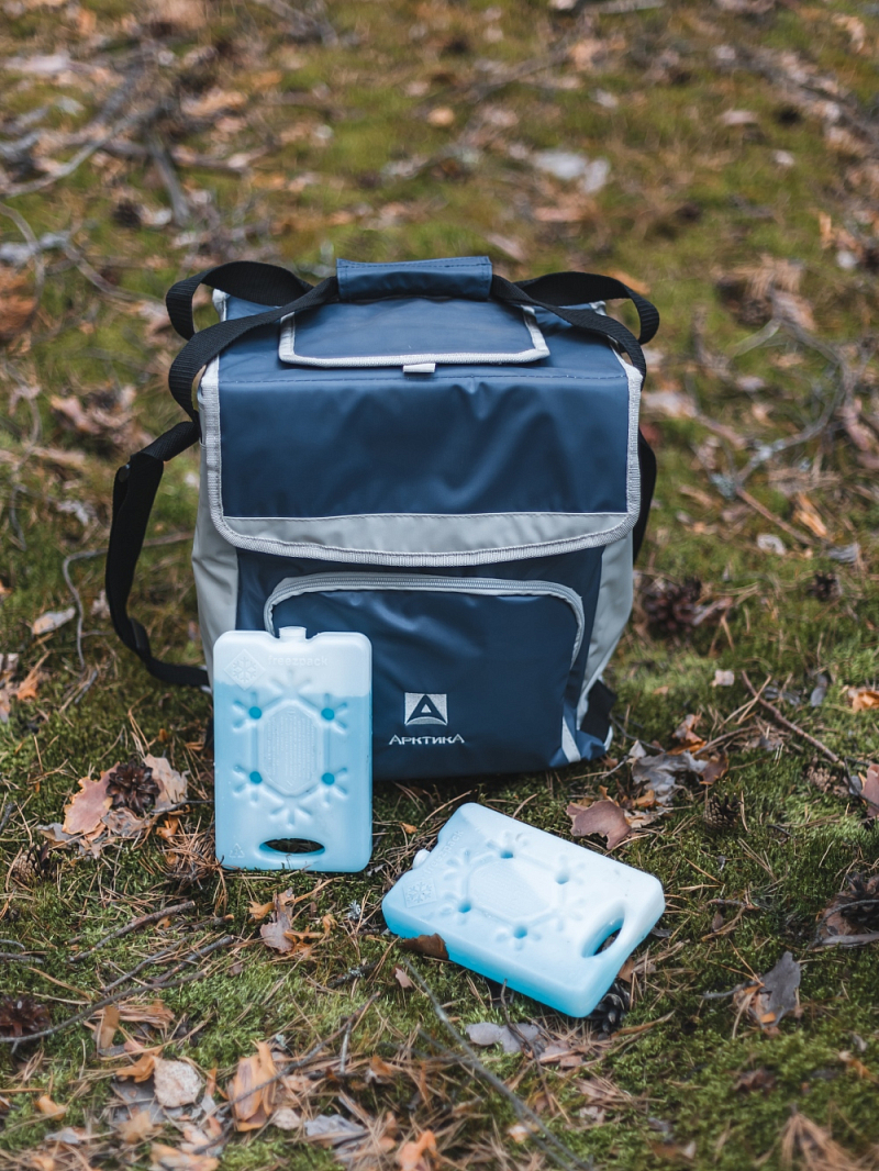 Синяя сумка-холодильник 3001 классическая с люком на 20л - 12