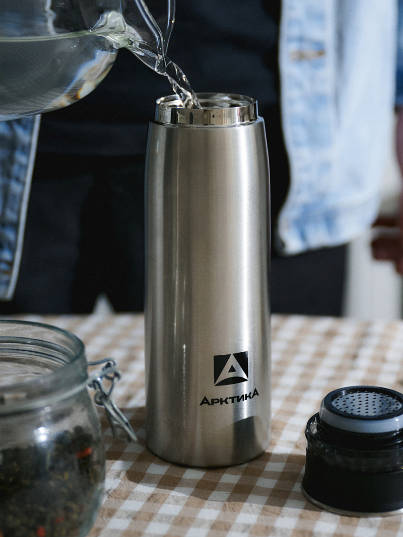 Термокружка 0.42л серии 715 стальной с ситечком (уценка) - 7