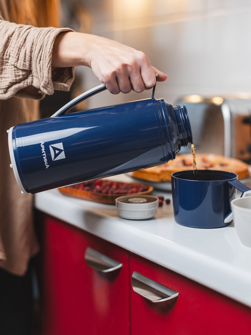 Стеклянный термос серии 1010 на 1л синий - 12